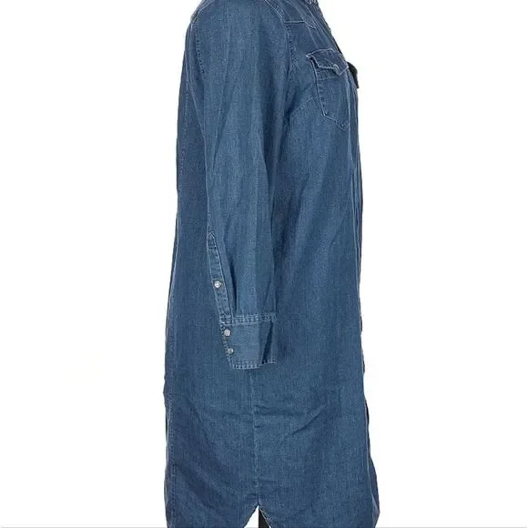 NWT j Crew Blue Denim Shirt Dress 16 - Picture 5 of 8
